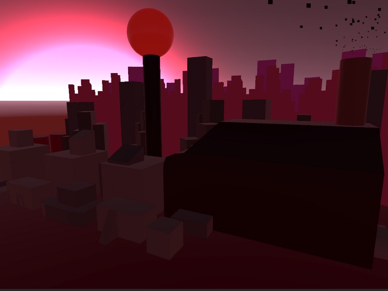 Industrial city on lava planet