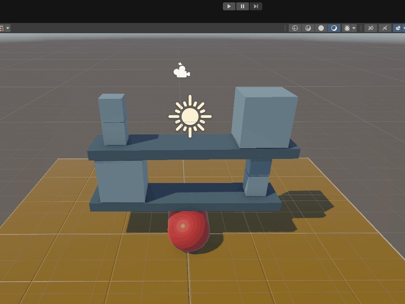 Balanced Cubes on a capsule