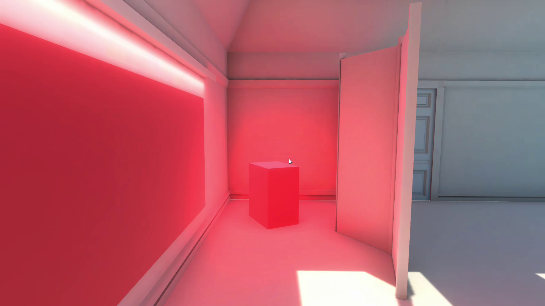 Local volume profile red cube