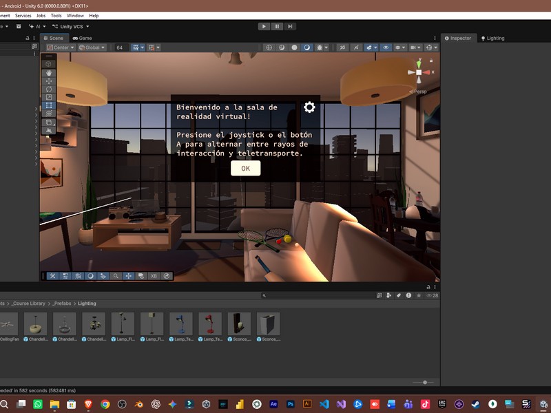 VR Room - Proyecto Final Completo, Iluminación Optimizada y Build APK (Alvaro Ahumada)